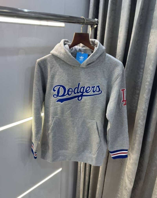 Adida s Dodgers Edition Grey Embroidery Logo Imported Hoodie