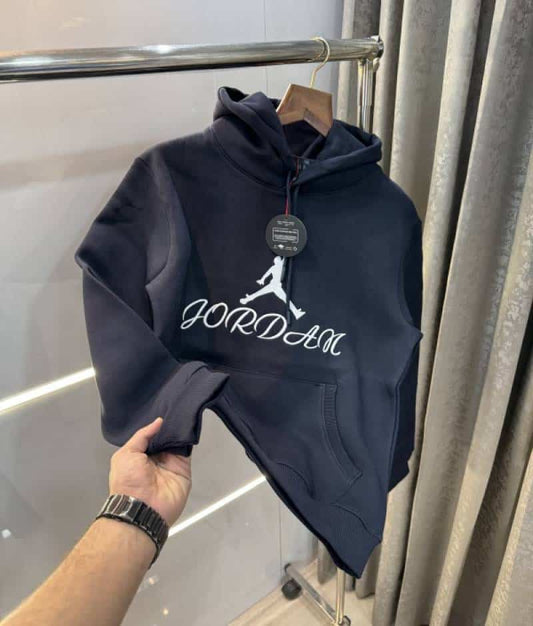 Air Jordan Navy Blue Embroidery Logo Imported Hoodie