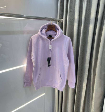 Adida s light purple embroidery logo premium classic hoodie