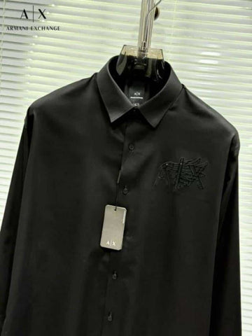 Arman i E·xchange Black EmB0Ssed Logo Shirt With Premium Box Packing