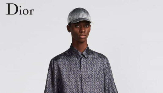 Christian Dio r Blue Printed Premium Shirt With Box Packing And Carry Bag