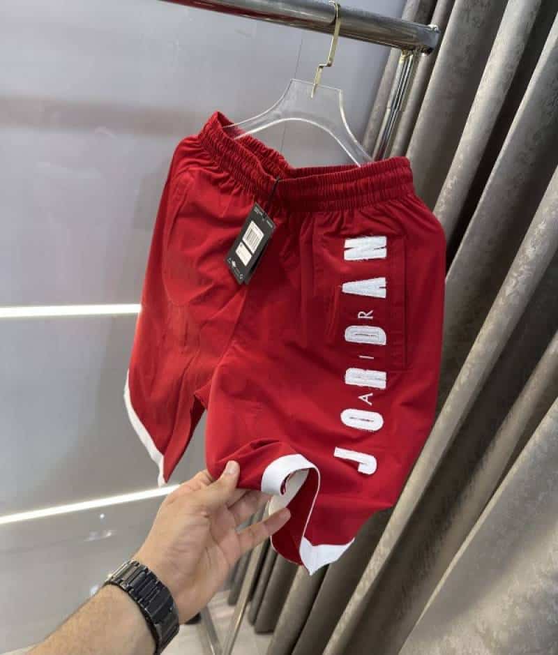 Air  Jordan Red Embroidery Work Premium Shorts