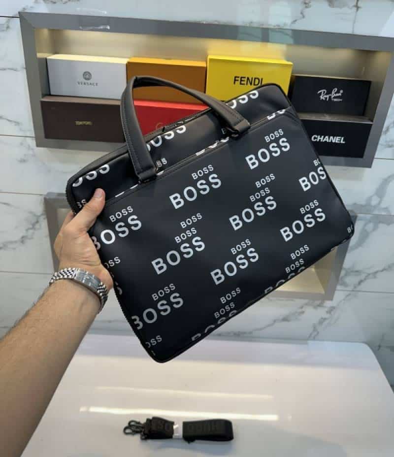 Hugo  Boss Black Premium Classic Laptop Travelling Bag