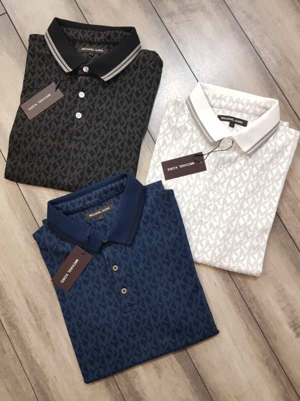 Michael  Kors White Monogr...aM Premium Polo T-Shirt