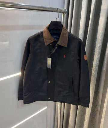 Ralp h Lauren Black Imported Classic Bomber Jacket