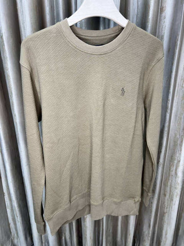 POLO RALPH LAURE_N BEIGE SWEATSHIRT AVAILABLE IN CREWNECK WITH A STICHED LOGO