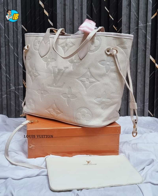LOUI_S VUITTONN Premium Embossed Monogram NeverFull Bag with Box 561