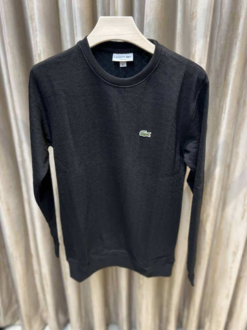 LACOST_E BLACK ULTRA PREMIUM SWEATSHIRT AVAILABLE WITH BRAND EMBROIDERY