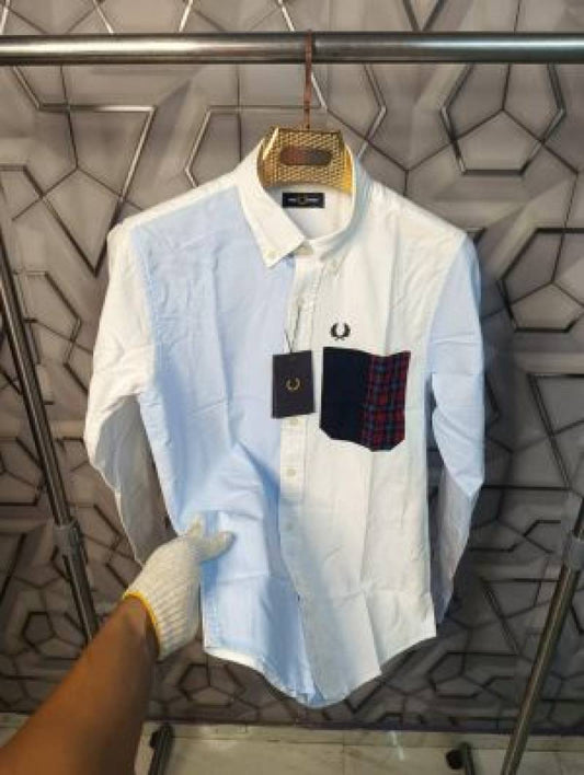 Fred_Perry_Sky_White_Embroidery_Logo_Pocket_Look_Premium_Oxford_Shirt_(1838)