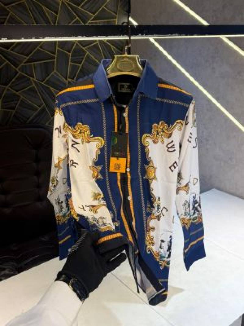 VERSACE PRINTED PREMIUM IMPORTED SHIRT WITH BRAND POLLY BAG (1745)