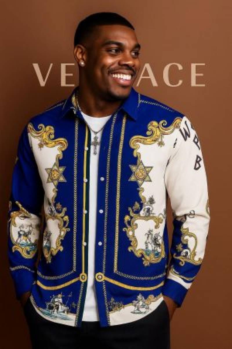 VERSACE PRINTED PREMIUM IMPORTED SHIRT WITH BRAND POLLY BAG (1745)