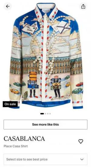 Casablanca Printed Shirt With Premium Box Packing (1740)