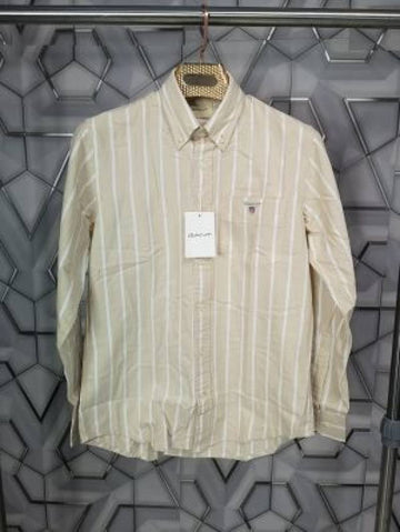 Gant_Beige_Embroidery_Logo_Premium_Stripes_Shirt_(1632)