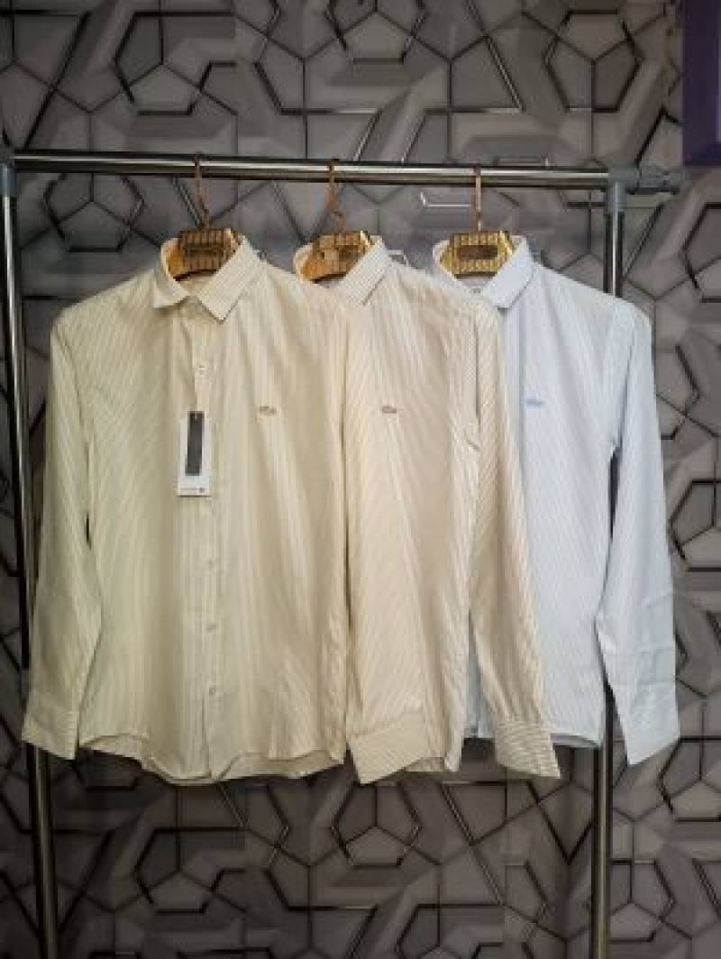 Lacoste_Beige_Embroidery_Logo_Premium_Stripes_Shirt_(1382)