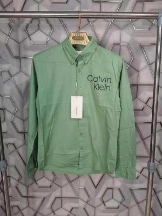 Calvin_Klein_Green_Logo_Print_Premium_Shirt_(1669)