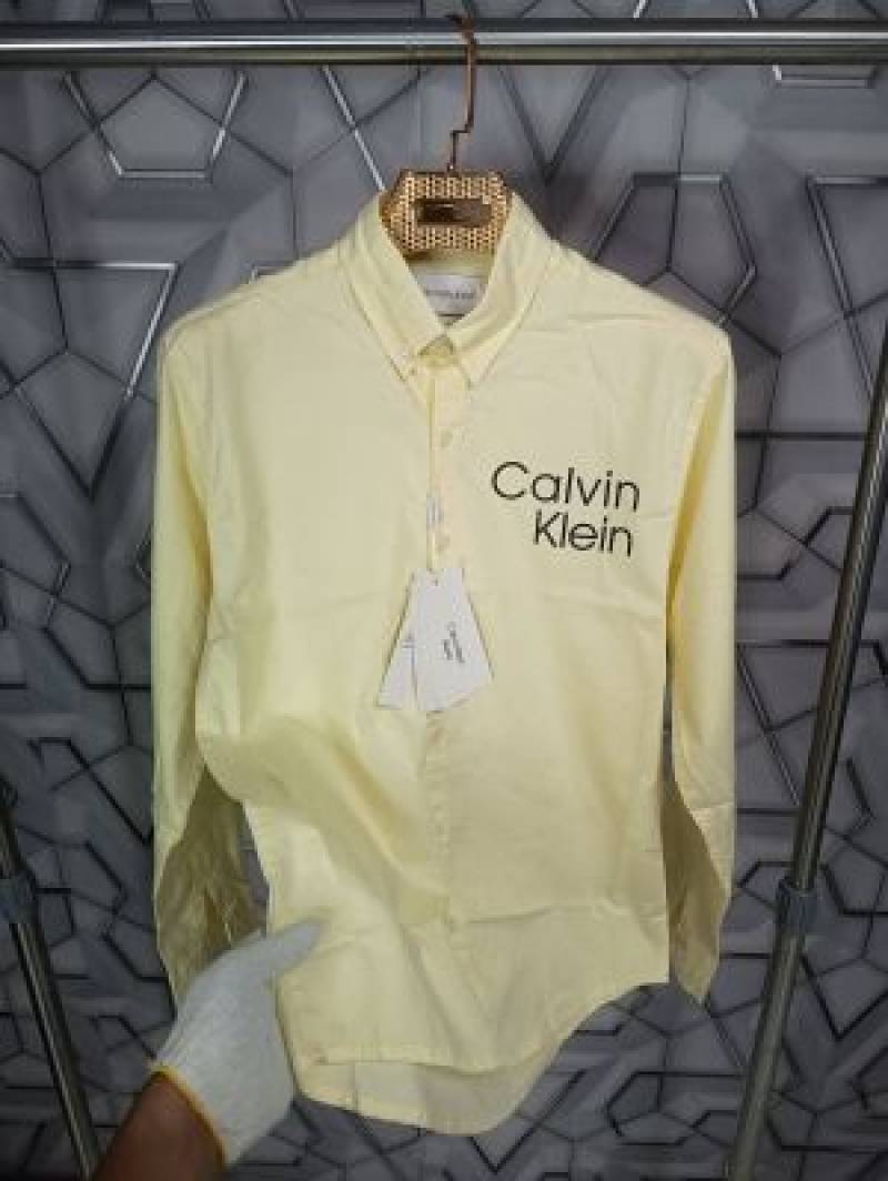 Calvin_Klein_Lemon_Yellow_Logo_Print_Premium_Shirt_(1668)