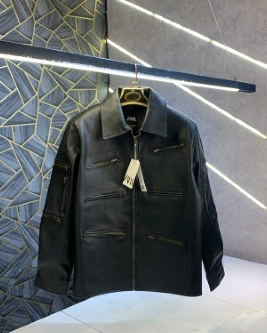 Zara_black_zip_premium_Leather_jacket_Shahid_Kapoor_Edition_(1245)