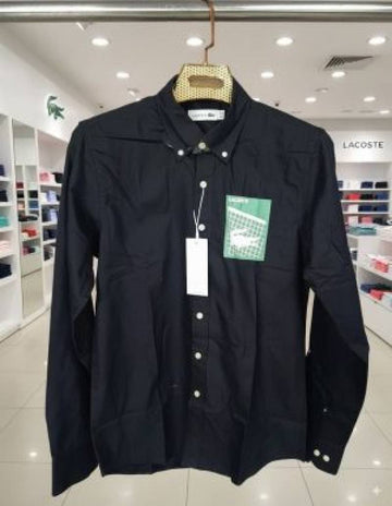 Lacoste_Black_Crocodile_Logo_Print_Classic_Shirt_(1831)