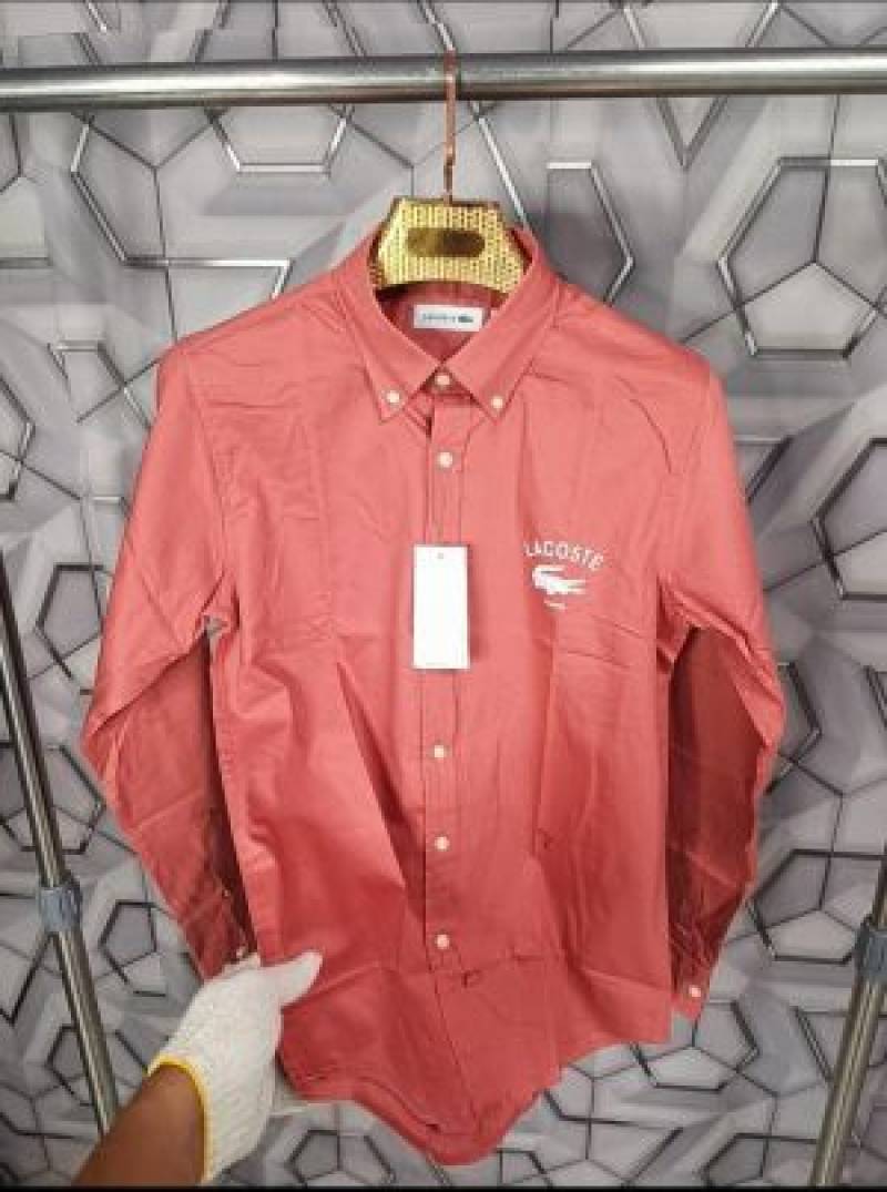 Lacoste_Red_Crocodile_Logo_Print_Classic_Shirt_(1828)