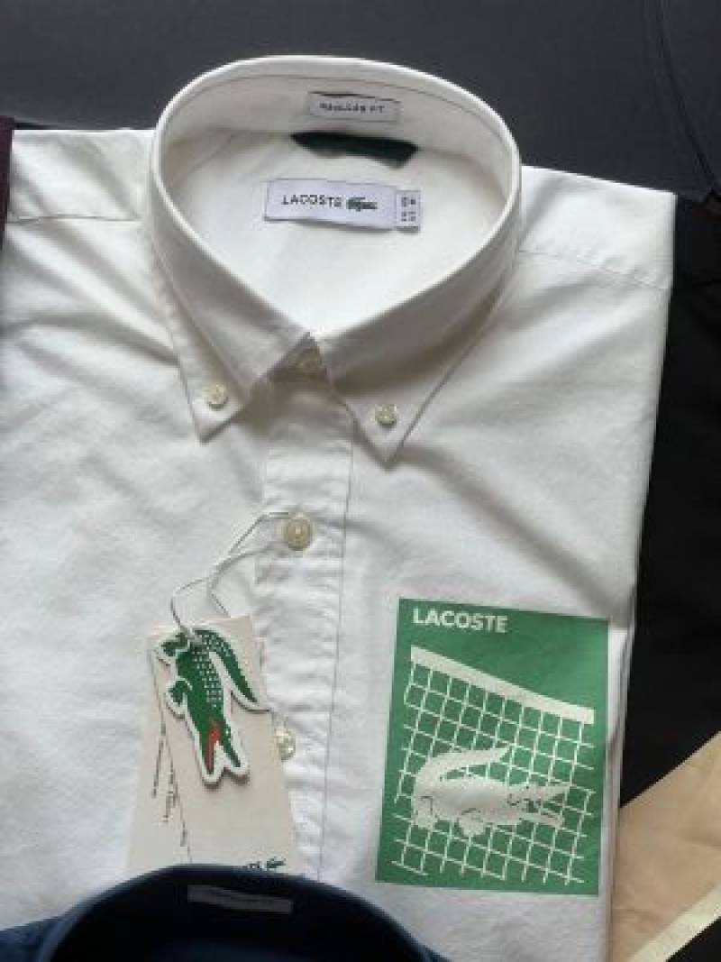 Lacoste_White_Crocodile_Logo_Print_Classic_Shirt_(1826)