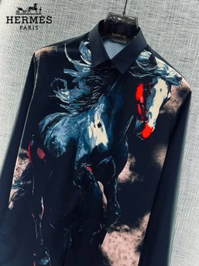 HERMES_BLACK_HORSE_PRINT_PRIMIUM_SHIRT_(1711)
