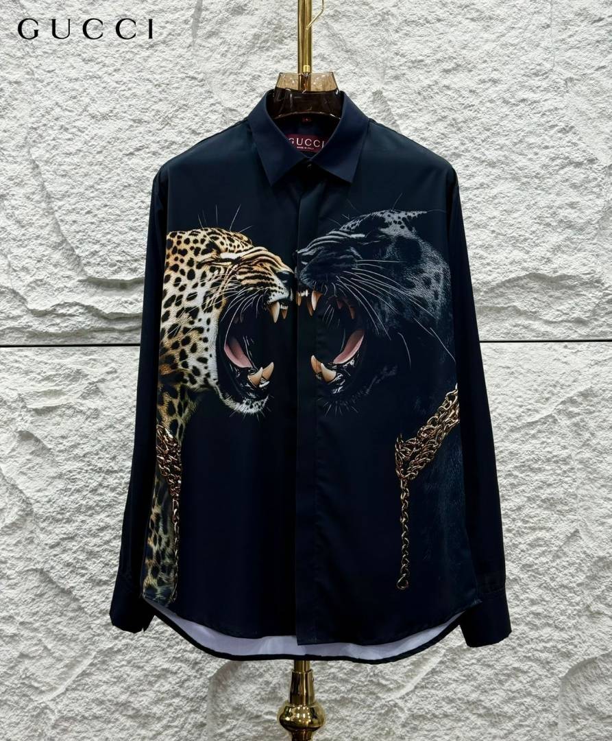 Gucci_Black_Leopard_Print_Premium_Imported_Shirt_(1964)