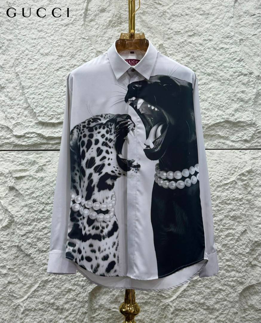 Gucci_White_Leopard_Print_Premium_Imported_Shirt_(1963)