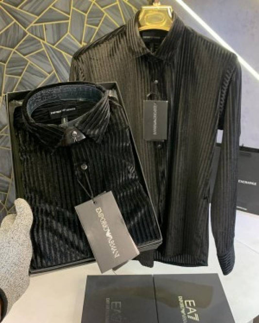 Armani_Exchange_Black_Luxury_Party_Wear_Shirt_With_Box_Packing_And_Carry_Bag_(1252)