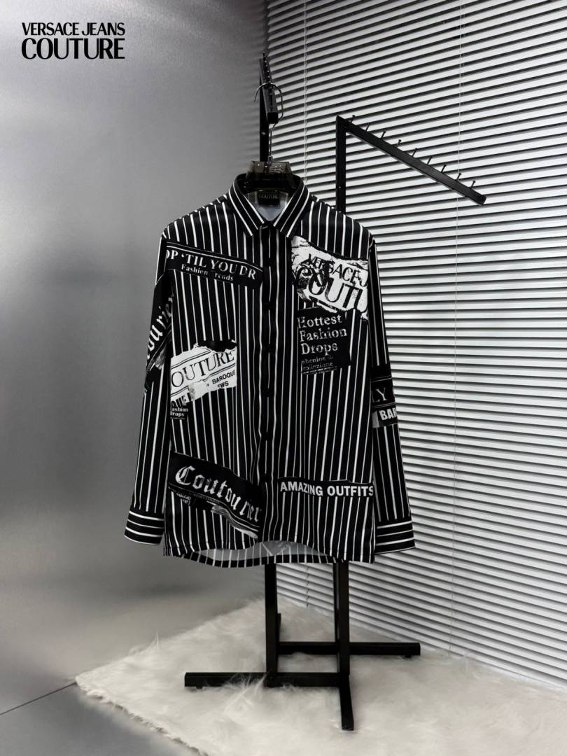 Versace Couture Black Imported Printed Exclusive Designer Shirt (1919)