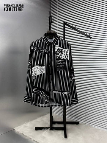 Versace Couture Black Imported Printed Exclusive Designer Shirt (1919)