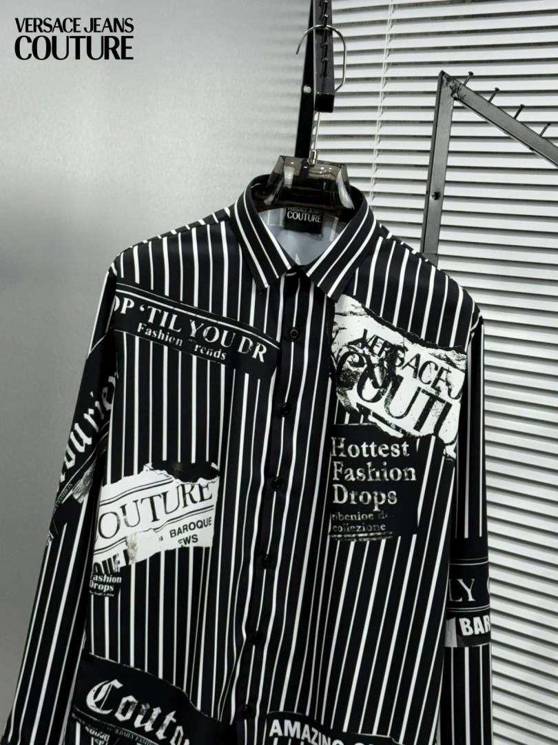 Versace Couture Black Imported Printed Exclusive Designer Shirt (1919)