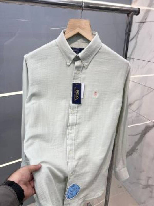 Ralph_Lauren_Light_Green_Premium_Linen_Shirt_With_Custom_Branded_Button_Tagging_(1703)