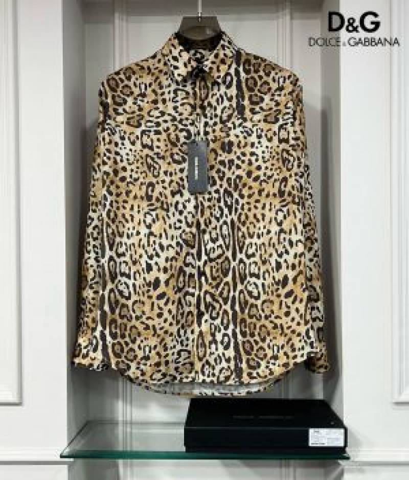 Dolce&Gabbana Leopard Print Premium Shirt With Box Packing (1466)