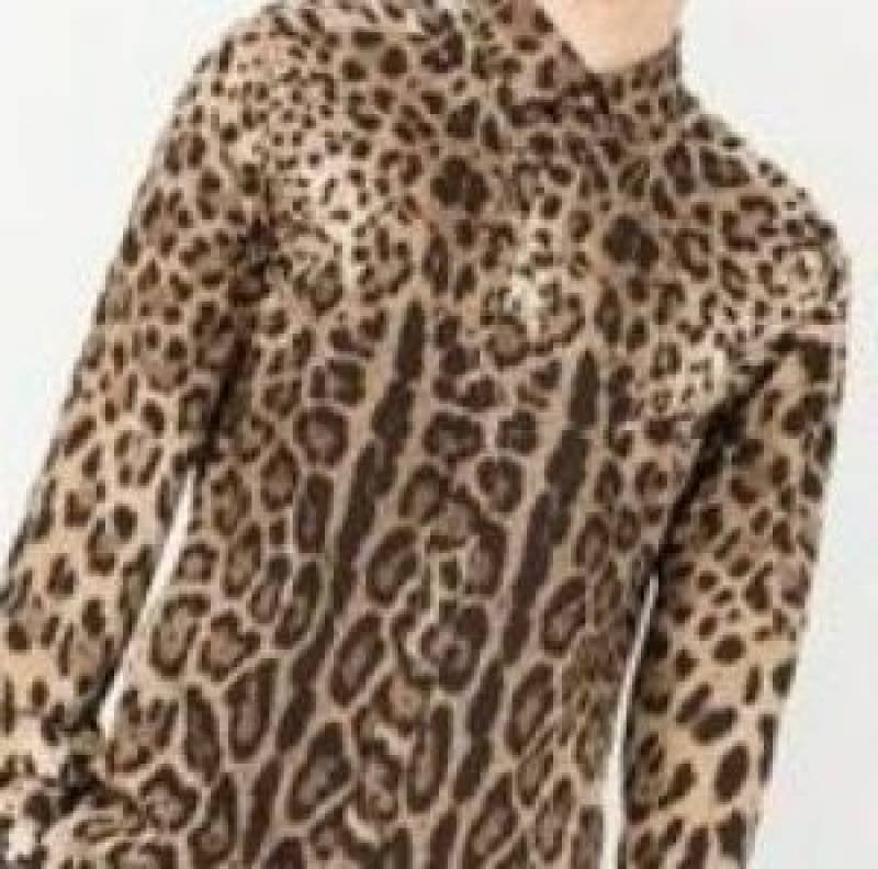 Dolce&Gabbana Leopard Print Premium Shirt With Box Packing (1466)