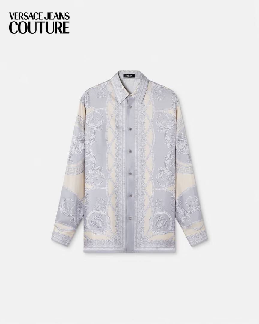 Versace Couture Cream Printed Premium Shirt With Box And Carry Bag (1908)