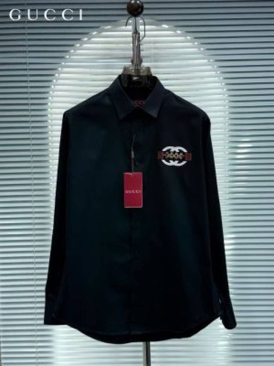 GUCCI_BLACK_EMBROIDERY_LOGO_PREMIUM_IMPORTED_SHIRT_WITH_BOX_PACKING_AND_CARRY_BAG_(1759)