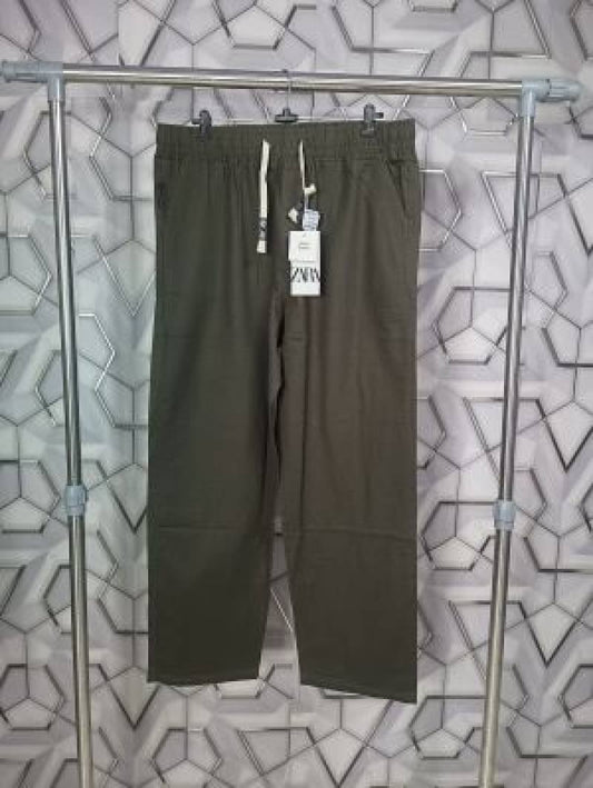 Zara_Green_Premium_Cotton_Linen_TrackPant_(1625)