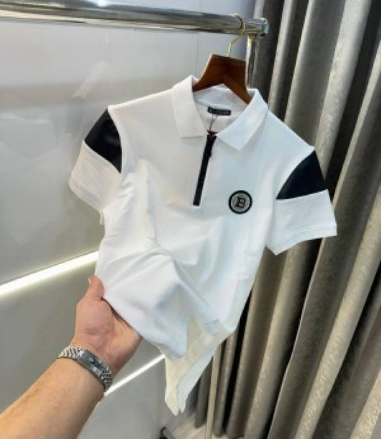 Balmain_Paris_White_Steel_Logo_Imported_Polo_T-Shirt_(1074)