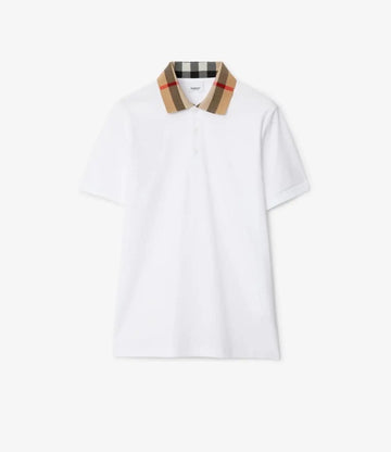 Burberr y White Logo Work Imported Polo T-Shirt