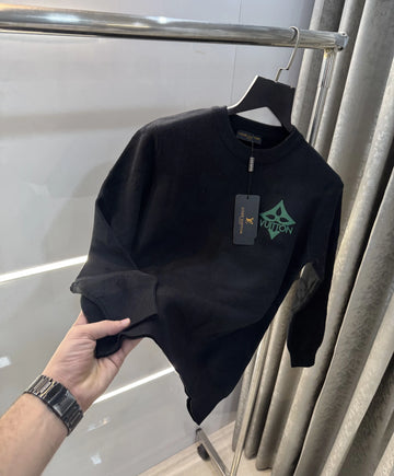 Louis  Vuitton Black Imported Knitted Pull Over