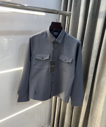 All Saints Dark Grey Imported Cargo Shirt