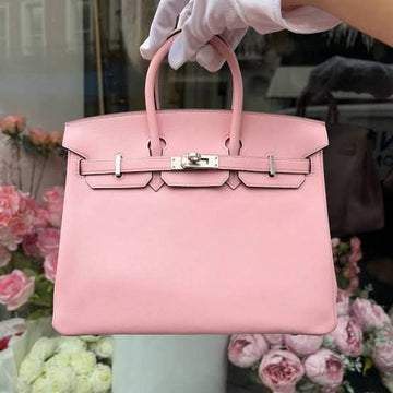 Hermes Powder Pink Togo Leather Rose Gold Hardware Birkin Bag With Dust Bag & OG Box1015