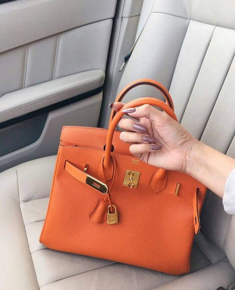 Hermes Orange Togo Leather Palladium Hardware Birkin 30 Bag With Og Box And All Accesories1015