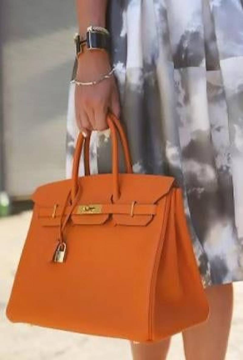 Hermes Orange Togo Leather Palladium Hardware Birkin 30 Bag With Og Box And All Accesories1015