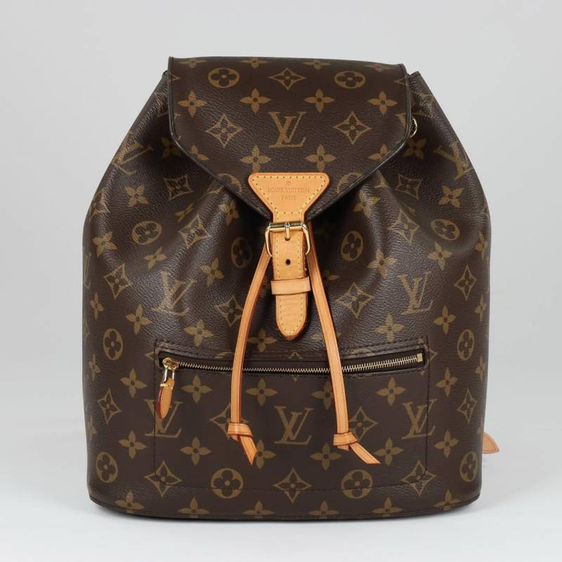 Louis_Vuitton Montsouris Mini Shoulder Bag Brown Flower yellow big-44211