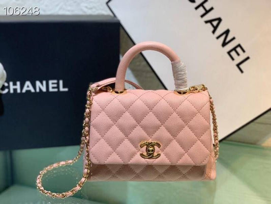 CHANEL_Black_Caviar_Leather_Small_Coco_Top_Handle_Bag_80052