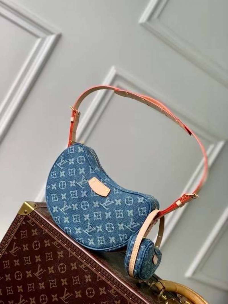 Louis_Vuitton CROISSANT MM Denim Bag
