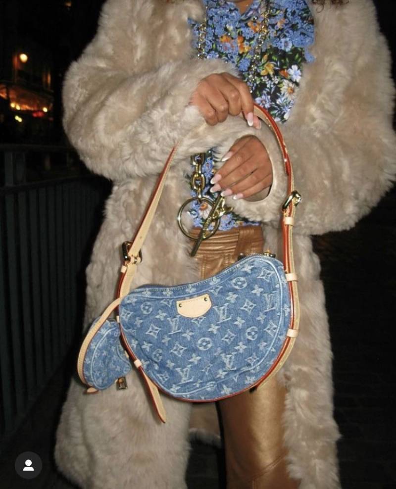 Louis_Vuitton CROISSANT MM Denim Bag