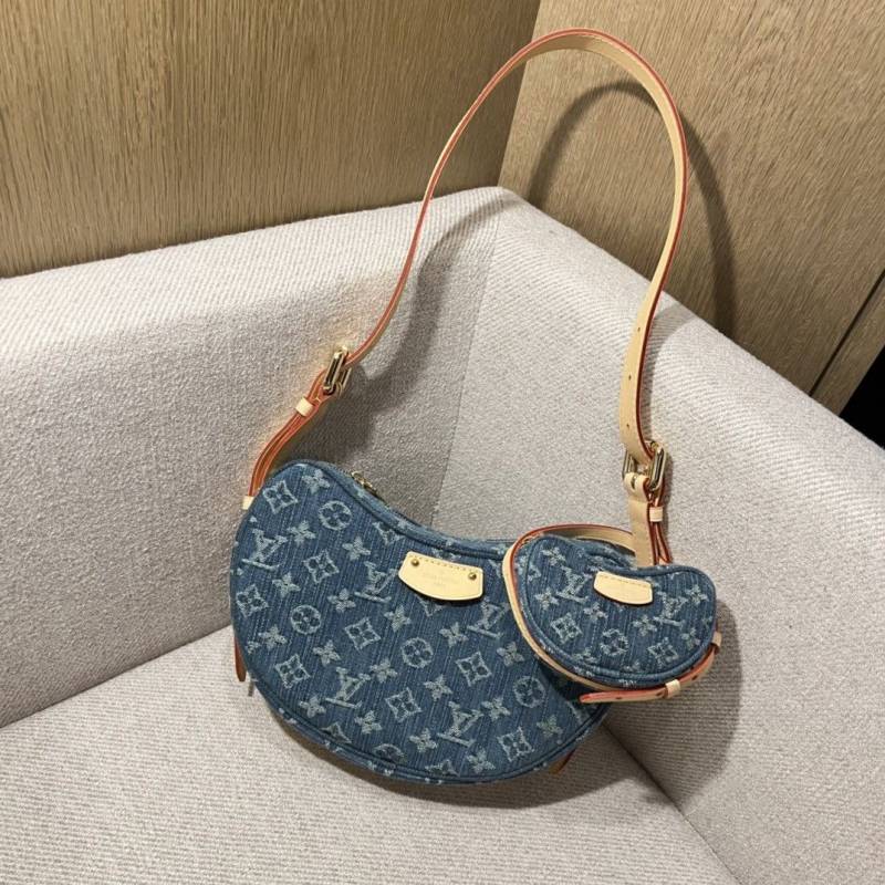 Louis_Vuitton CROISSANT MM Denim Bag