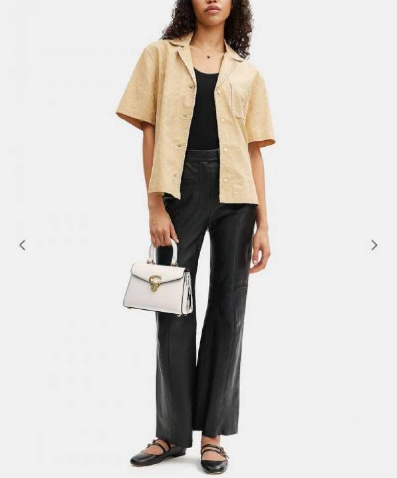 coac_h sammy 21 signature tophandle bag Comes with Extra long sling with box 26979 white